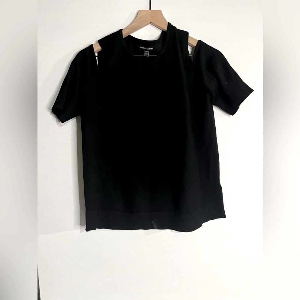 Black Open Shoulder Top Women’s M